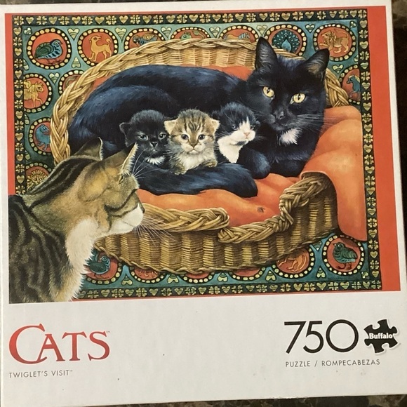 2 FOR 1! BUFFALO 750 PIECE PUZZLES “CATS” LINE WORKED ONCE - Picture 3 of 5